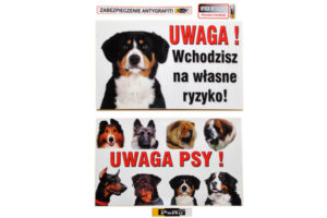 Tabliczki - uwaga pies uwaga pies 1