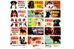 Tabliczki - uwaga pies uwaga pies 2